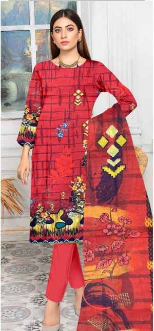Crimson Harmony – Unstitched 3-Piece Lawn Suit