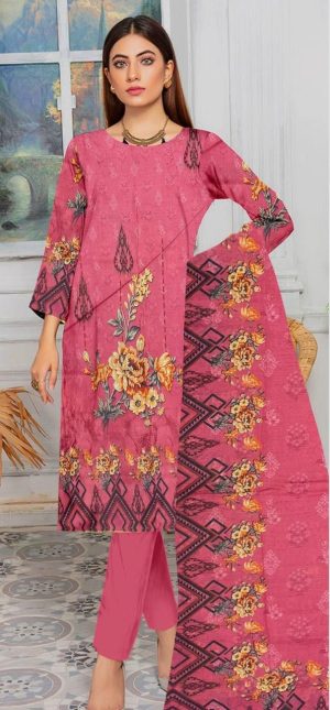 Blush Bloom – Unstitched 3-Piece Lawn Suit