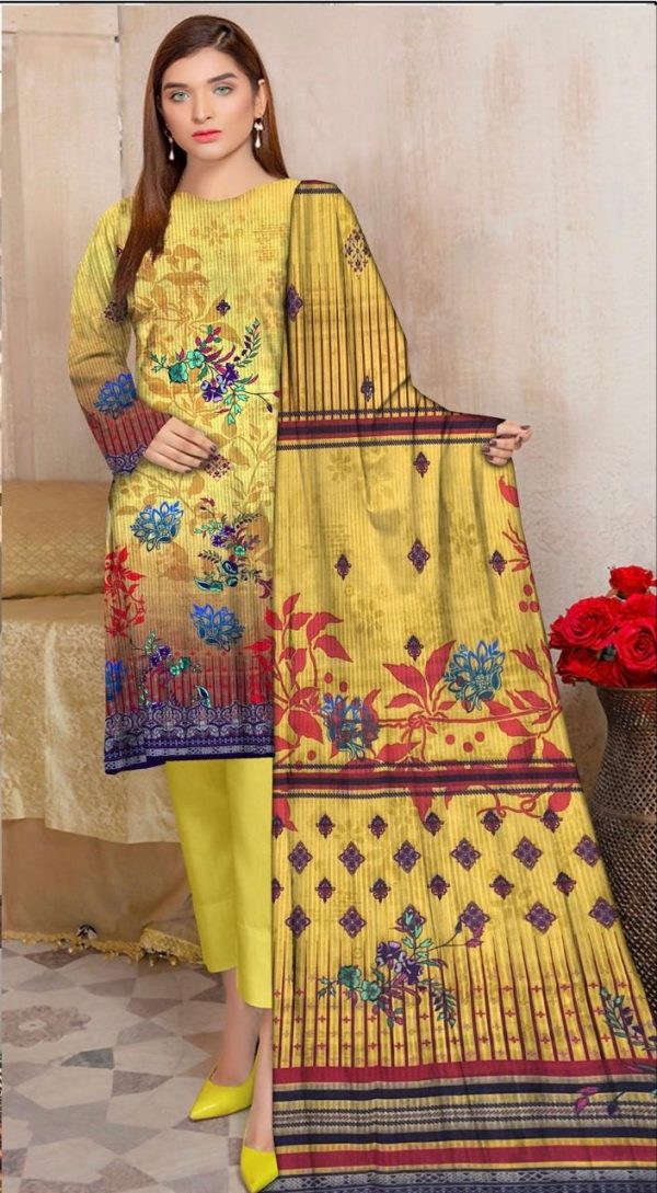 Golden Garden - Unstitched 3-Piece Lawn Suit
