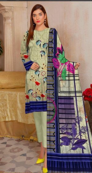 Urban Bloom – 3 Piece Unstitched Lawn Suit