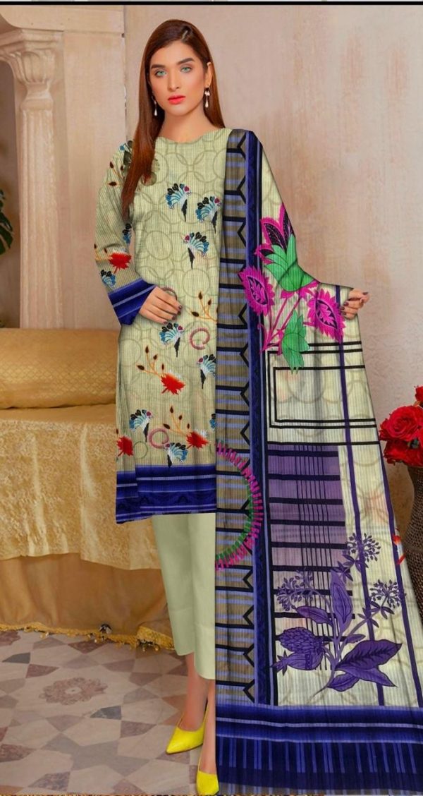 Urban Bloom – 3 Piece Unstitched Lawn Suit