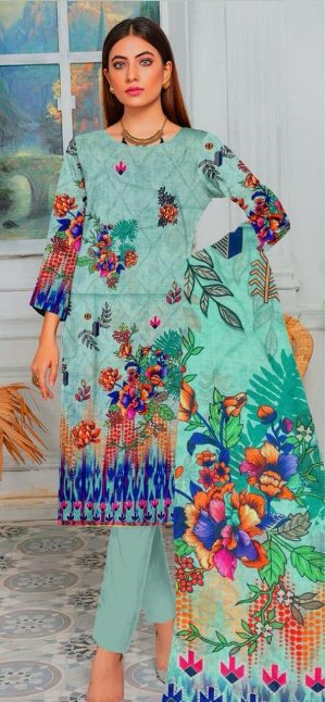 Tropical Bloom - 3 Piece Unstitched Lawn Suit